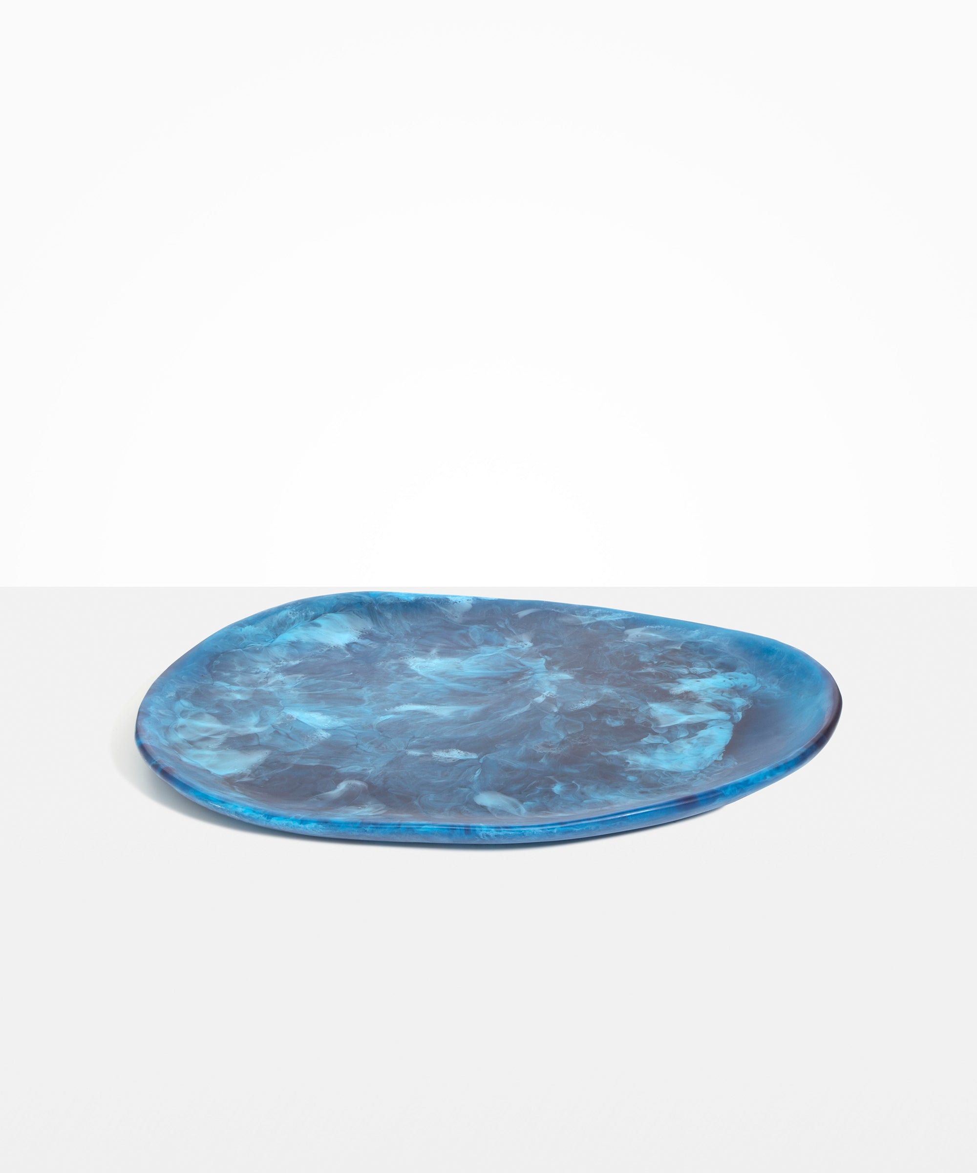 Dinosaur Designs Large Pebble Platter Serving Platters in Sky Colour resin