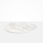 Dinosaur Designs Large Pebble Platter in Snow Swirl Colour resin.