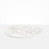 Dinosaur Designs Large Pebble Platter in Snow Swirl Colour resin.