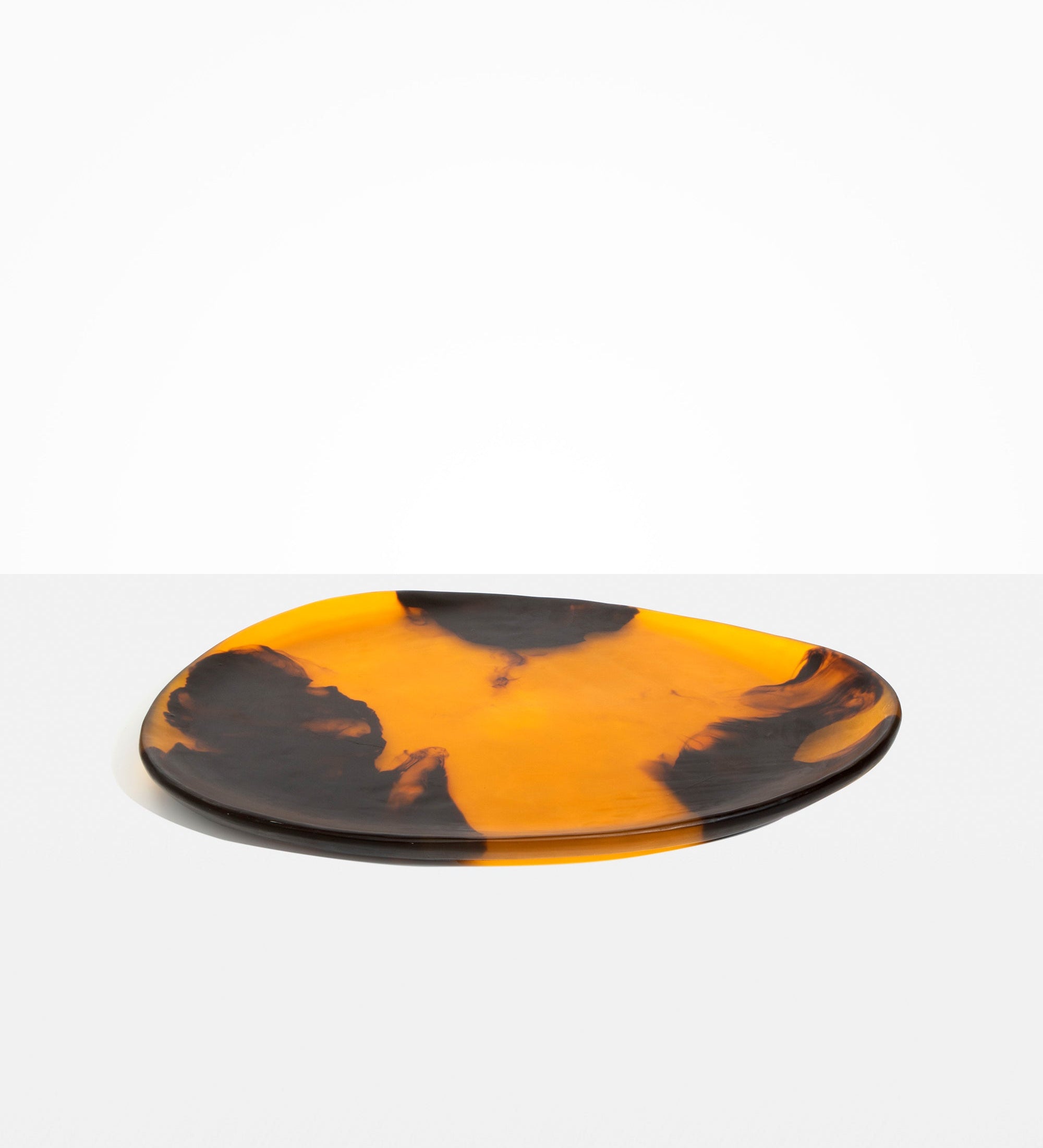 Dinosaur Designs Large Pebble Platter Serving Platters in Tortoise Colour resin