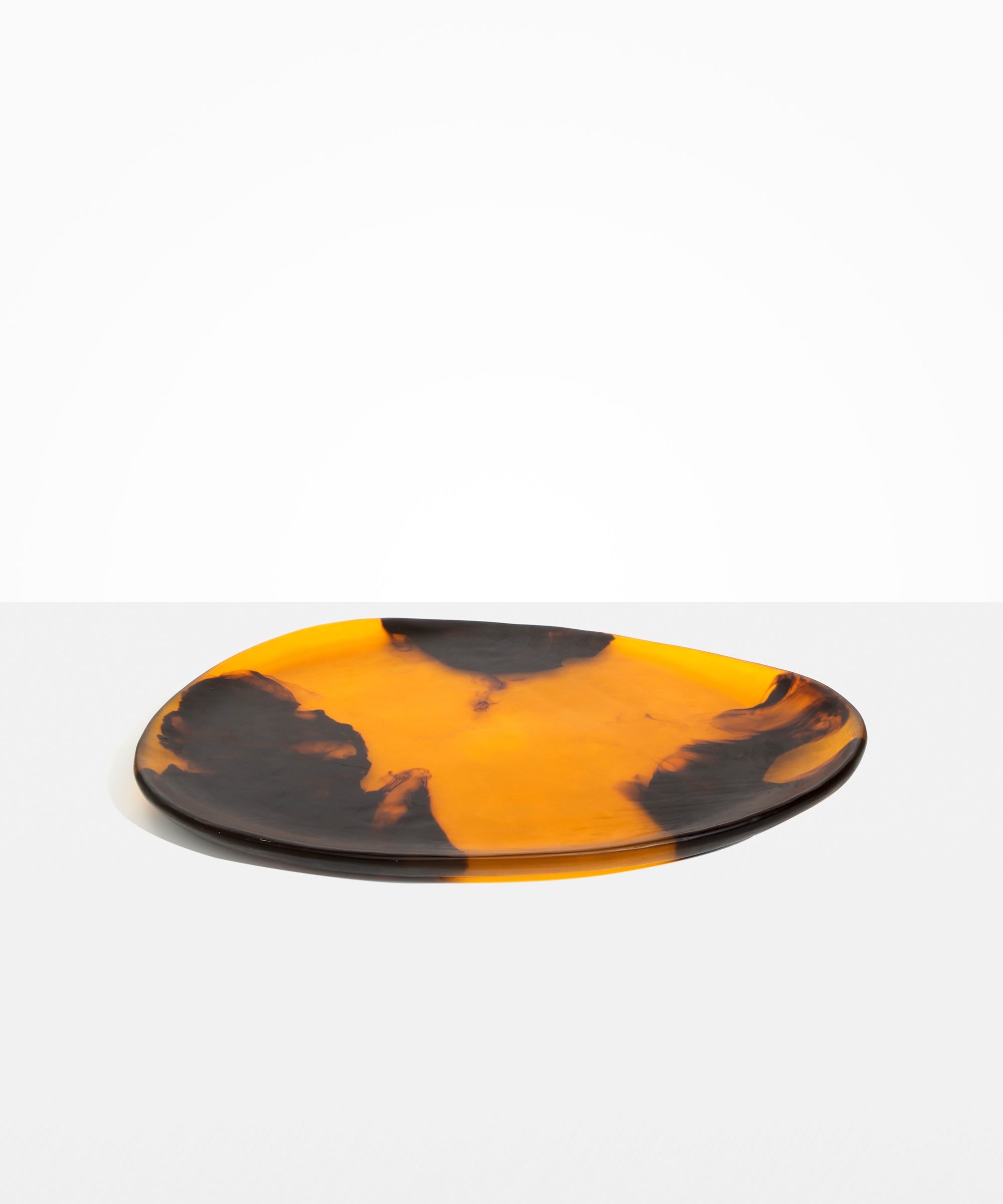 Dinosaur Designs Large Pebble Platter Serving Platters in Tortoise Colour resin