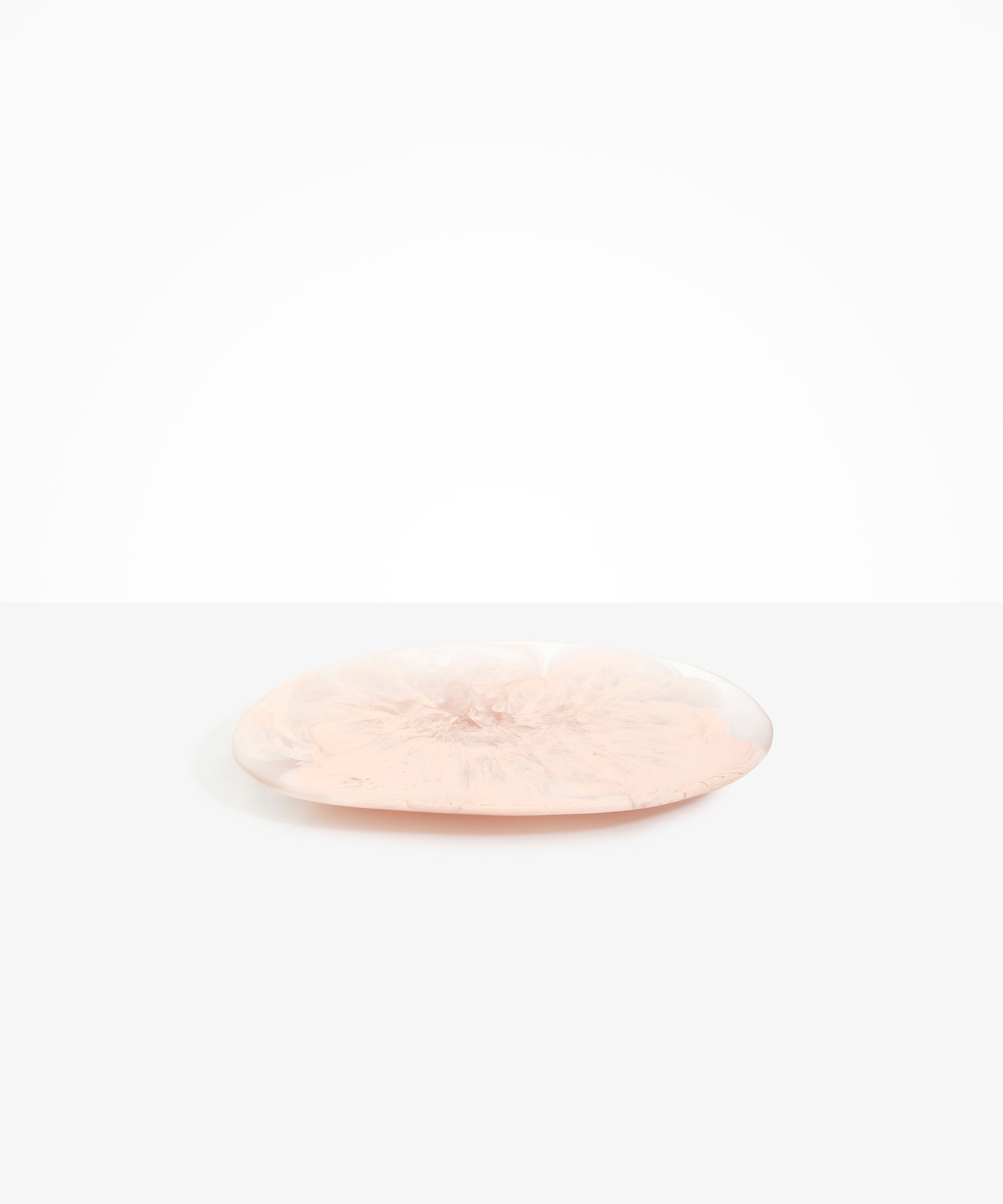 Dinosaur Designs Large Temple Platter in Rose Swirl Colour resin.