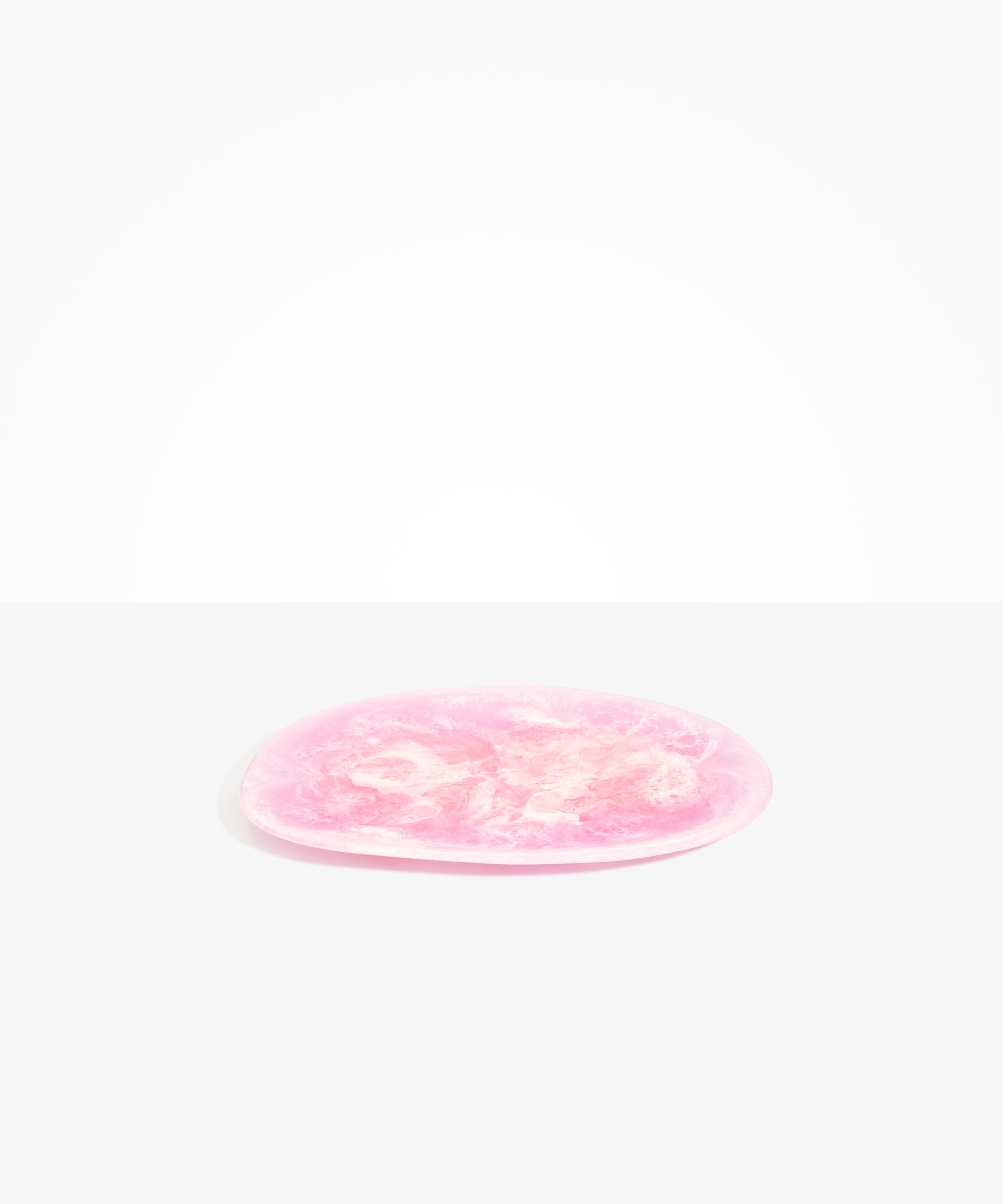 Dinosaur Designs Large Temple Platter in Shell Pink Colour resin.