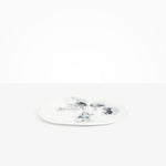 Dinosaur Designs Large Temple Platter in White Marble Colour resin..