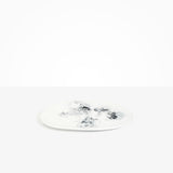 Dinosaur Designs Large Temple Platter in White Marble Colour resin..