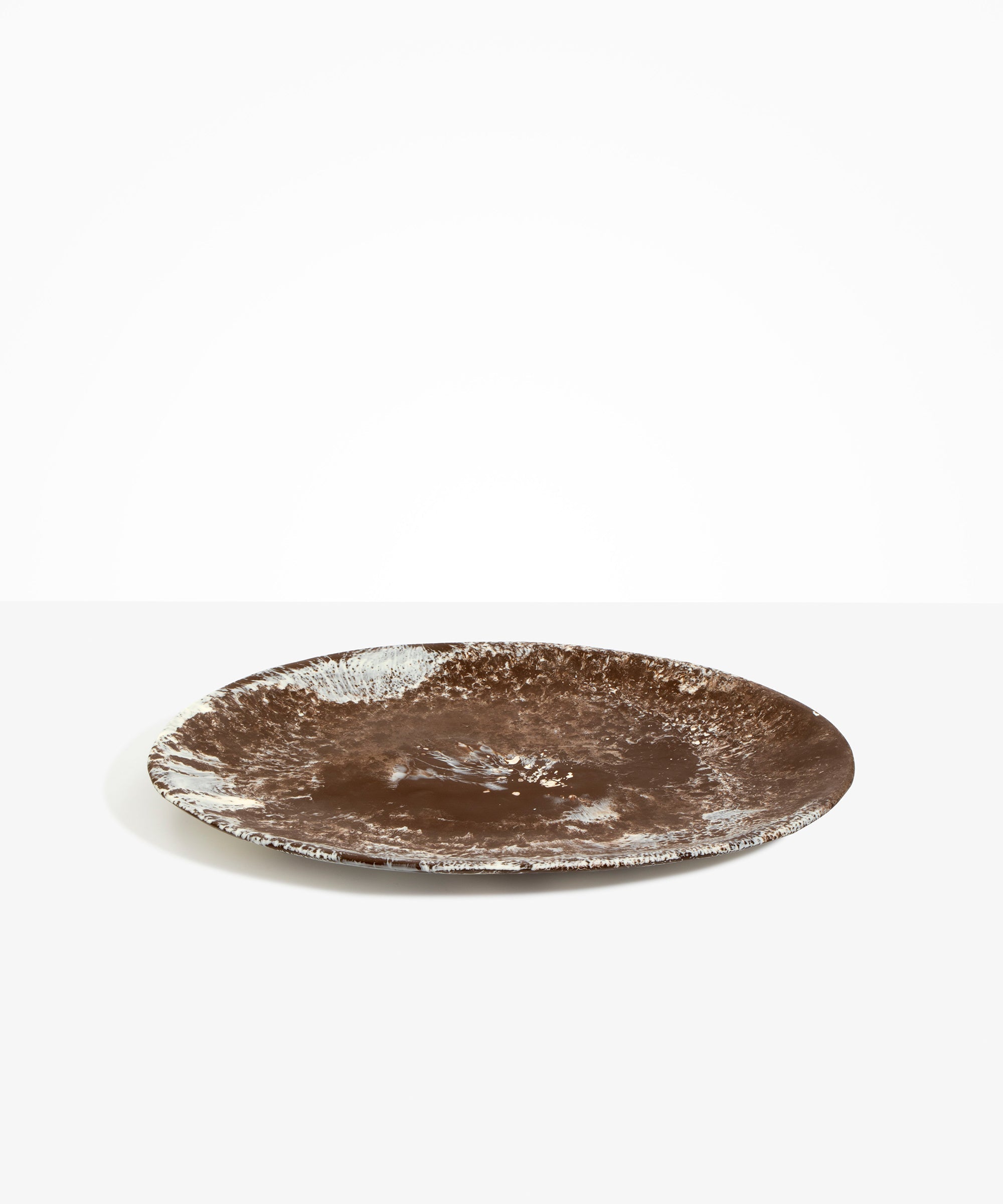 Dinosaur Designs Long Temple Platter in Cappuccino Colour resin