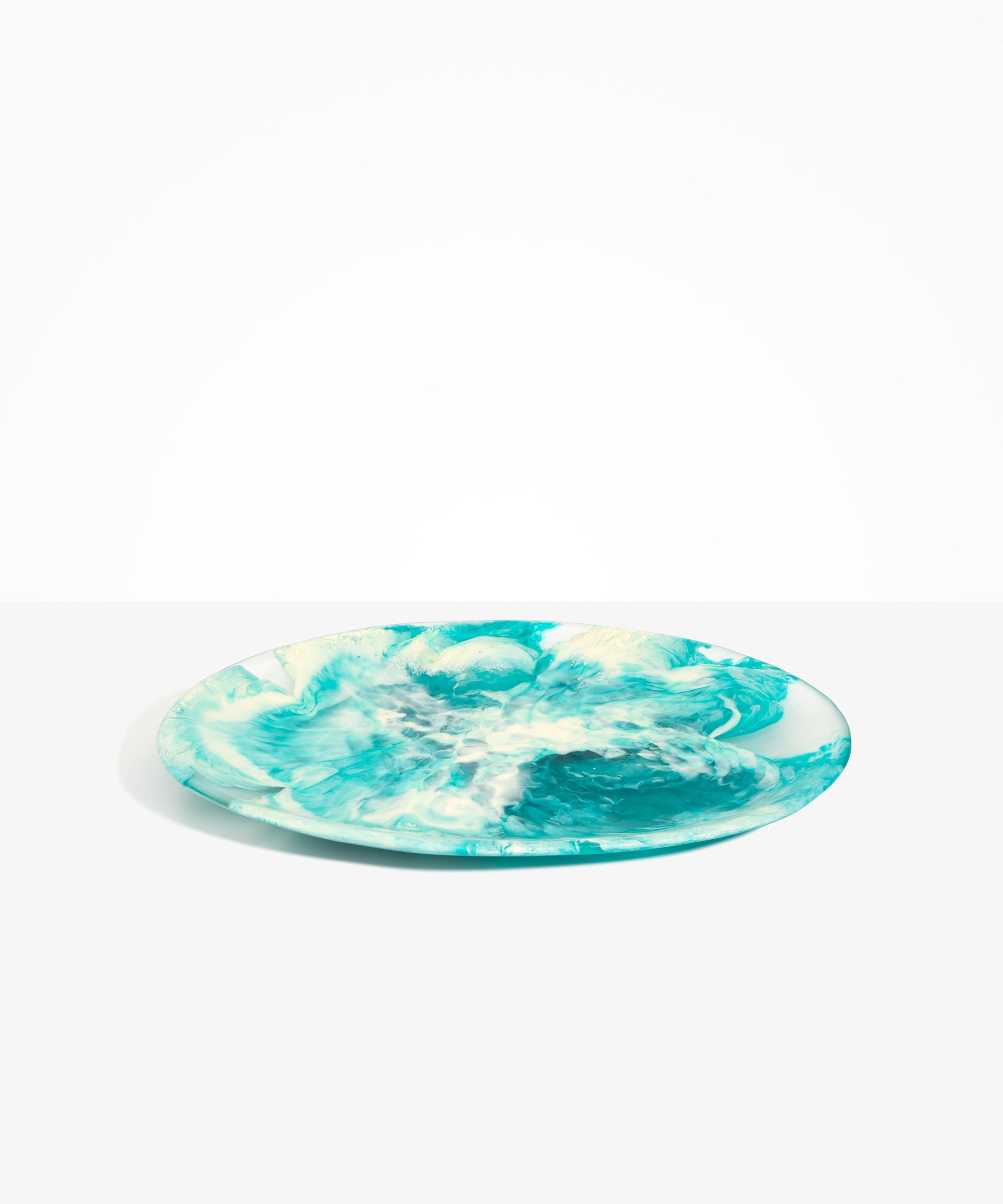 Dinosaur Designs Long Temple Platter in Lagoon Colour resin..