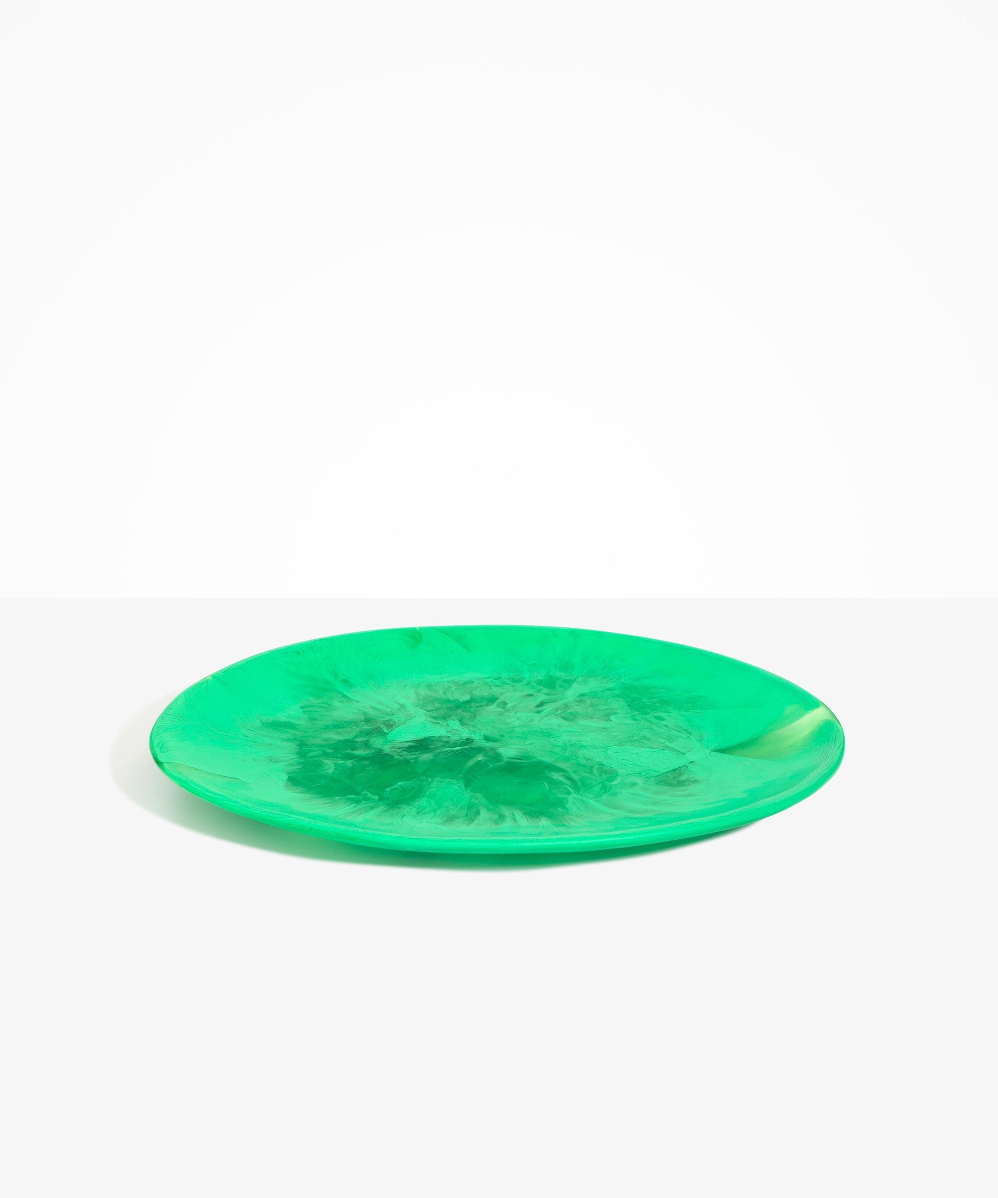 Dinosaur Designs Long Temple Platter in Leaf Colour resin..