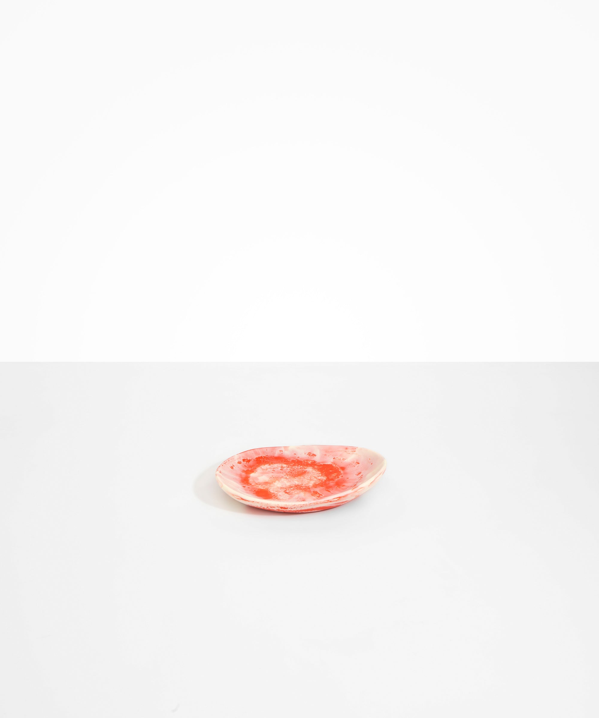 Dinosaur Designs Pebble Side Plate Serving Platters in Strawberry Colour resin