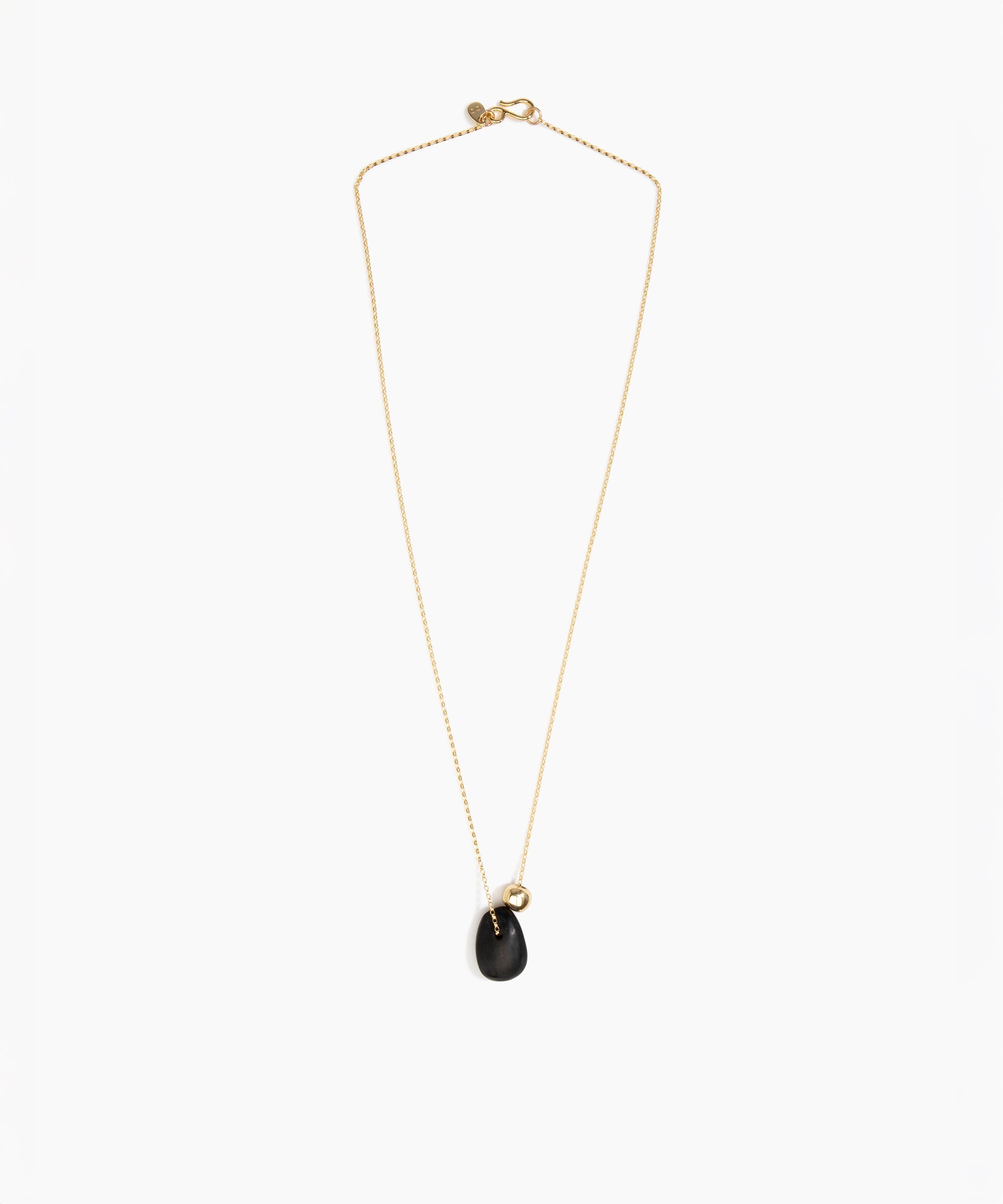 Dinosaur Designs Joie De Vivre Pendant in Black Colour resin with Gold-Filled Material