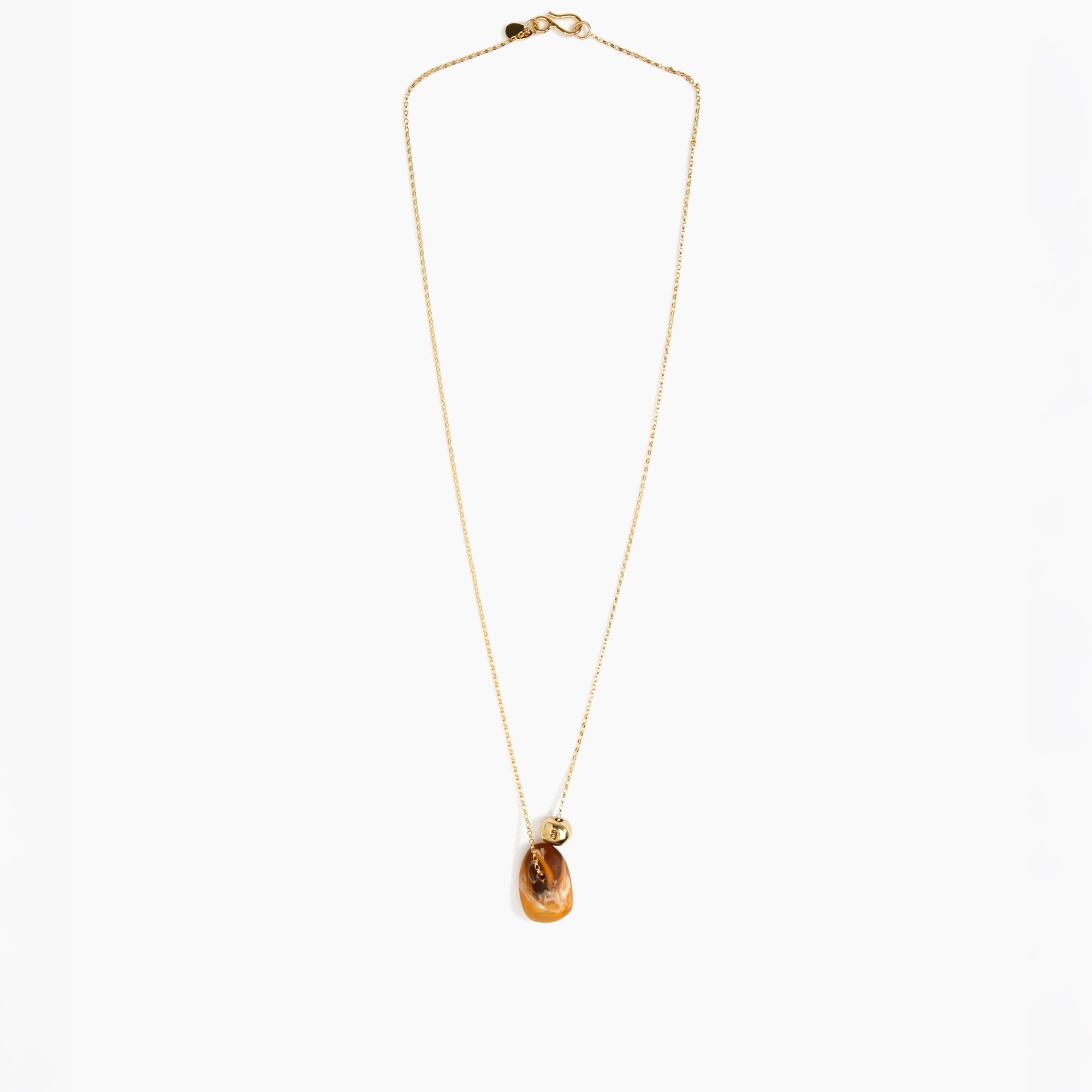 Dinosaur Designs Joie De Vivre Pendant in Dark Horn Colour resin with Gold-Filled Material.