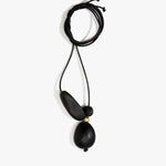 Dinosaur Designs Rock Cluster Pendant in Black Colour resin with Nano-Coated Brass Bead Material