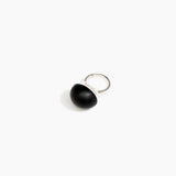 Dinosaur Designs Round Watercolour Ring in Black Colour resin with 925 Sterling Silver Material