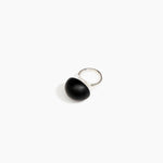 Dinosaur Designs Round Watercolour Ring in Black Colour resin with 925 Sterling Silver Material..