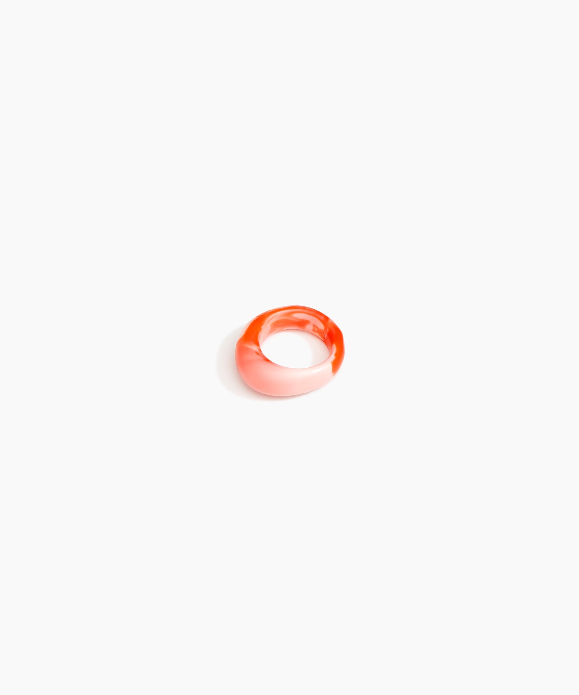Dinosaur Designs Slate Ring Rings in Strawberry Colour resin with Regular Fit