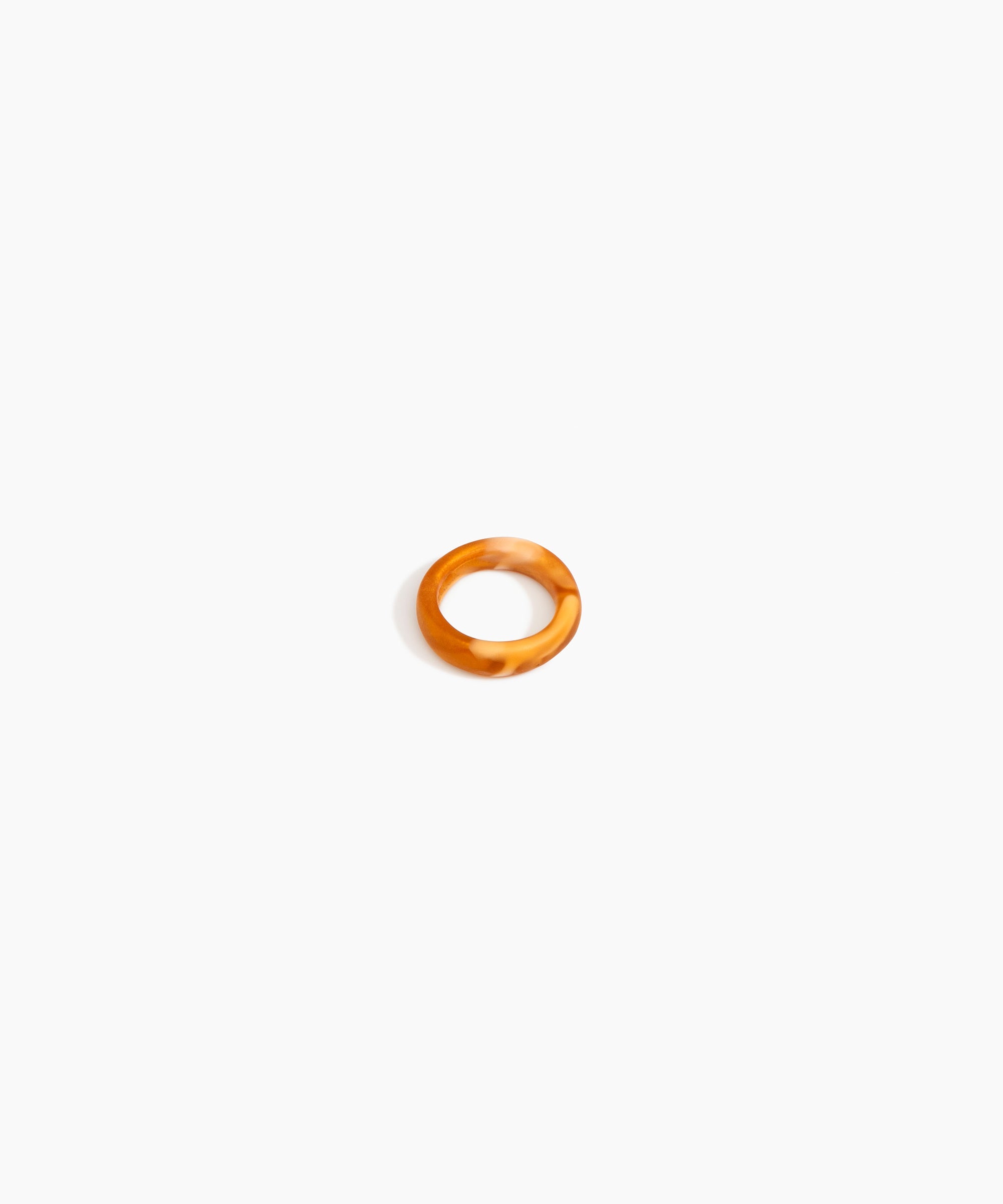 Dinosaur Designs Modern Tribal Band Ring in Dark Horn Colour resin with Wide Fit..