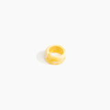 Dinosaur Designs Band Ring Rings in Daisy Colour resin with Narrow Fit
