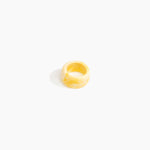 Dinosaur Designs Band Ring in Daisy Colour resin with Wide Fit..