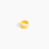 Dinosaur Designs Band Ring in Daisy Colour resin with Wide Fit..