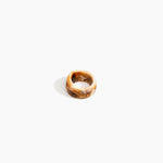Dinosaur Designs Band Ring in Light Horn Colour resin with Wide Fit..