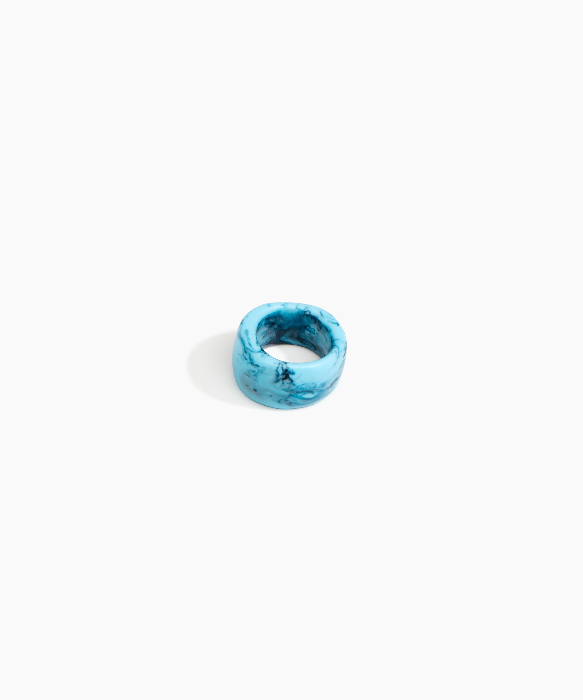 Dinosaur Designs Band Ring in Water Colour resin with Wide Fit..