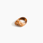 Dinosaur Designs Pebble Ring in Light Horn Colour resin with Regular Fit.
