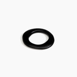Dinosaur Designs Small Drift Bangle in Black Colour resin with Wide Fit..