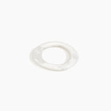 Dinosaur Designs Small Drift Bangle in Snow Swirl Colour resin with Wide Fit..