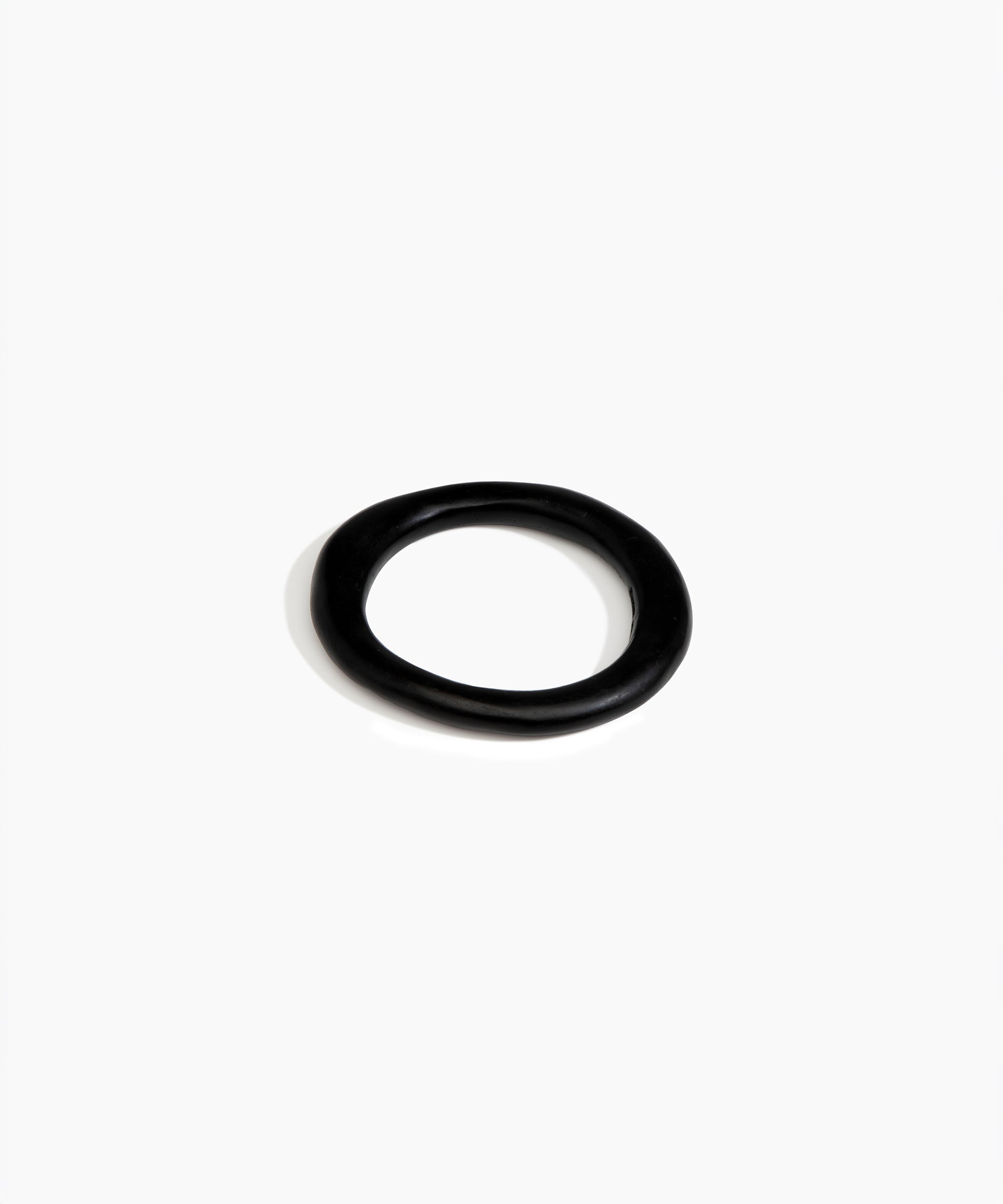 Dinosaur Designs Drift Wishbone Bangle in Black Colour resin with Wide Fit.