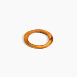 Dinosaur Designs Drift Wishbone Bangle in Dark Horn Colour resin with Wide Fit.