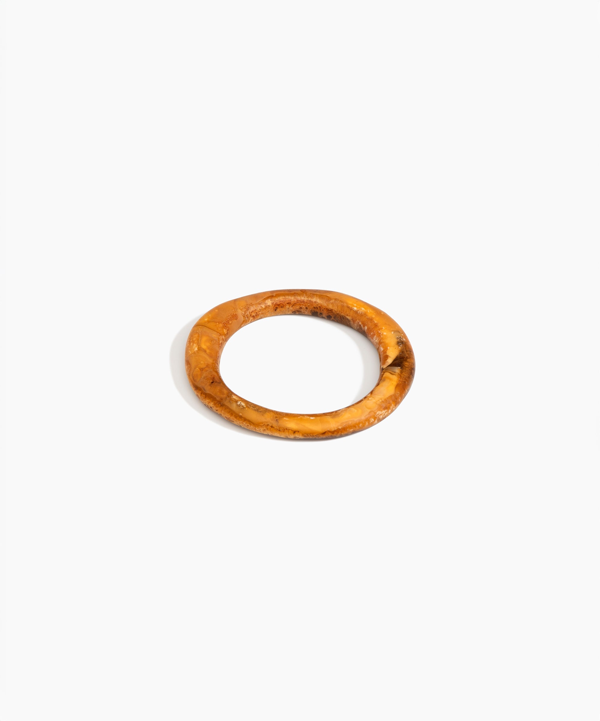 Dinosaur Designs Drift Wishbone Bangle in Dark Horn Colour resin with Wide Fit.