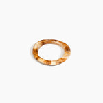 Dinosaur Designs Drift Wishbone Bangle in Light Horn Colour resin with Wide Fit..