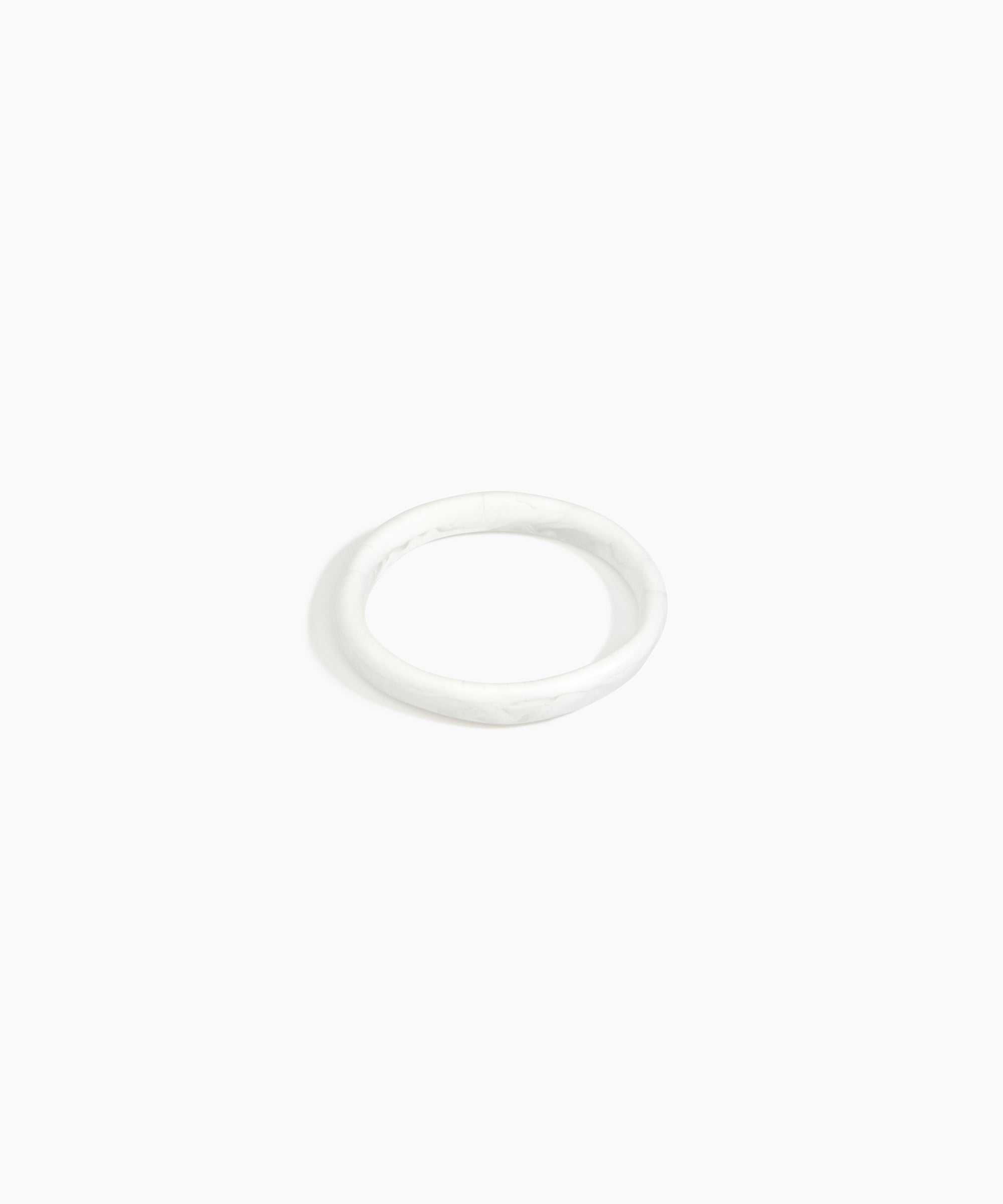 Dinosaur Designs Wishbone Bangle in Snow Swirl Colour resin with Wide Fit