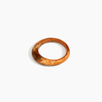 Dinosaur Designs Small Organic Bangle in Dark Horn Colour resin with Regular Fit
