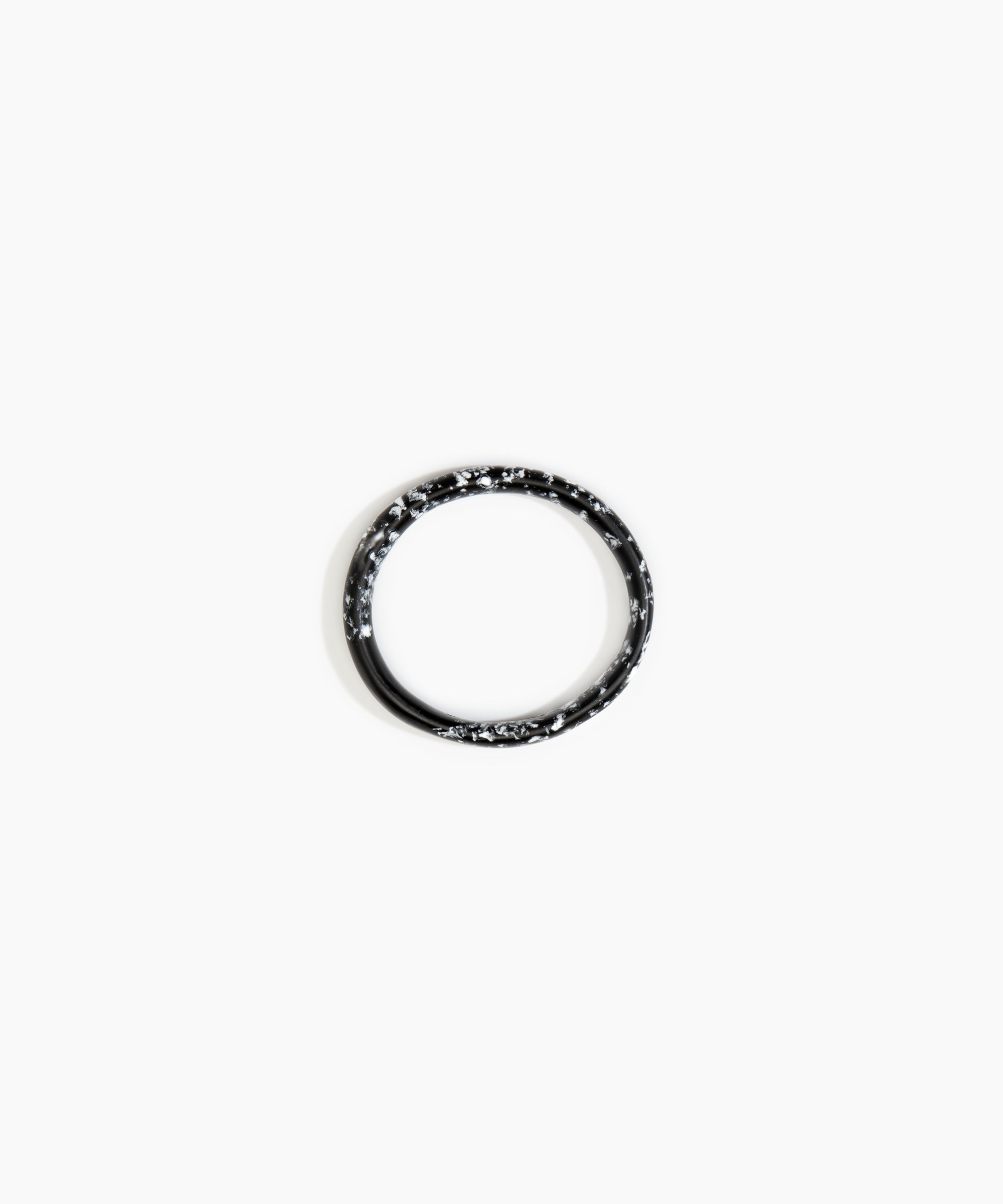 Dinosaur Designs Wishbone Bangle in Black Marble Colour resin with Wide Fit
