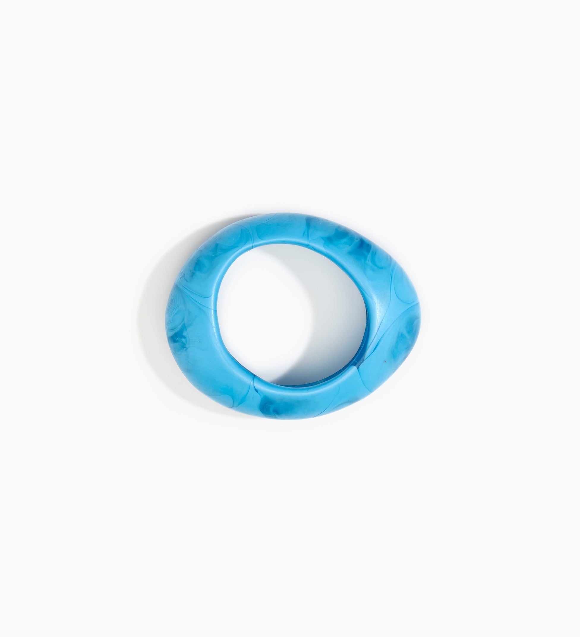 Dinosaur Designs Medium Rock Bangle Bracelets in Sky Colour resin with Wide Fit