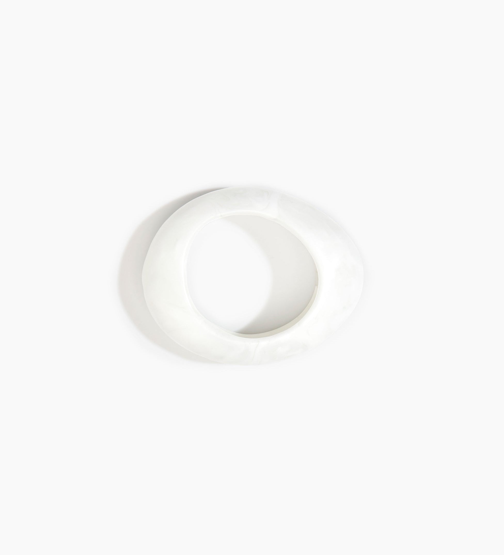 Dinosaur Designs Medium Rock Bangle Bracelets in Snow Swirl Colour resin with Wide Fit
