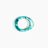 Dinosaur Designs Small Rock Bangle in Lagoon Colour resin with Wide Fit..