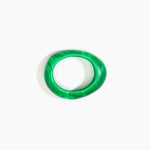 Dinosaur Designs Small Rock Bangle Bracelets in Leaf Colour resin with Wide Fit