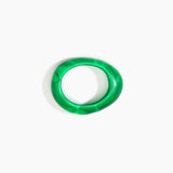 Dinosaur Designs Small Rock Bangle Bracelets in Leaf Colour resin with Wide Fit