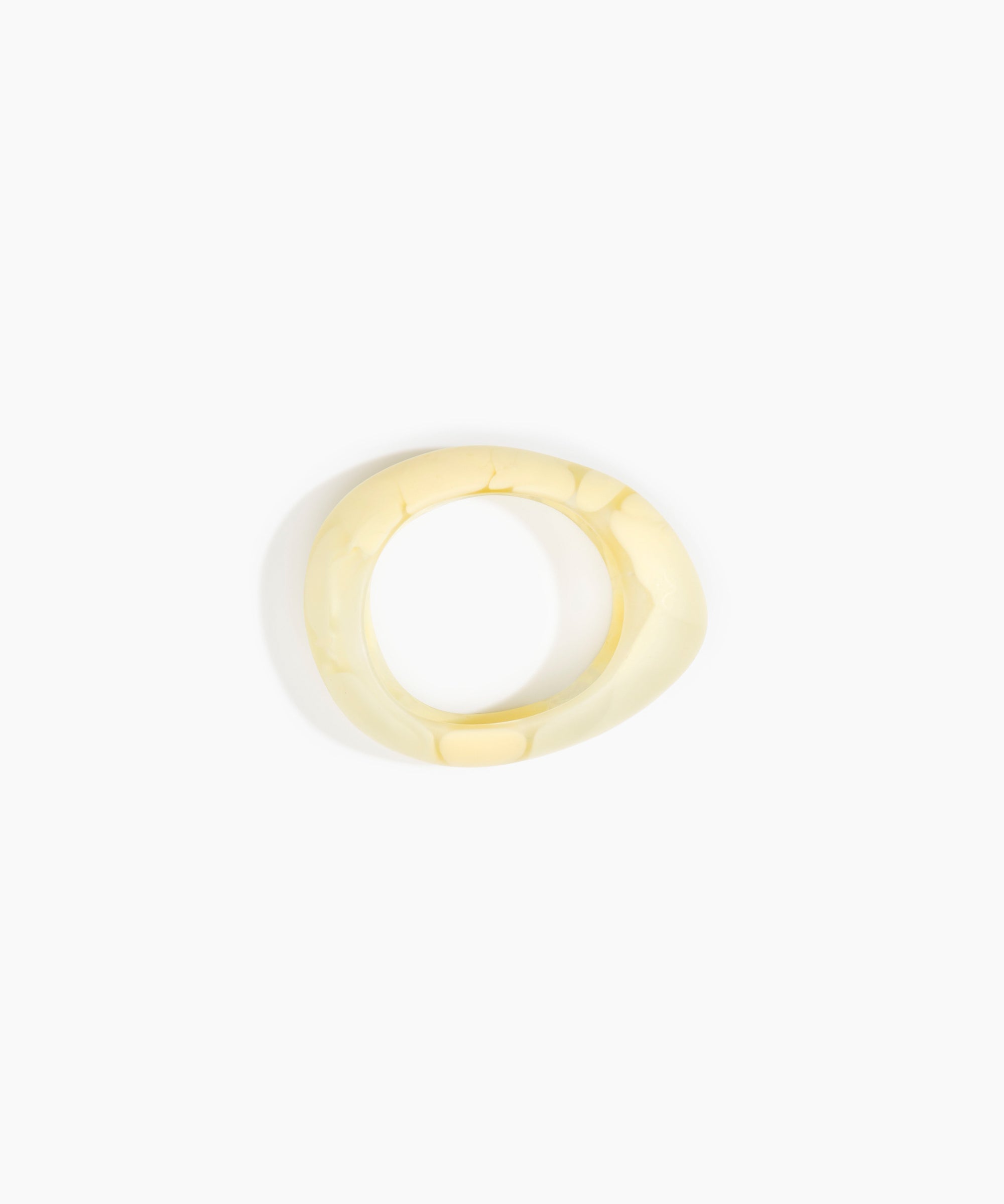Dinosaur Designs Small Rock Bangle in Lemon Colour resin with Wide Fit