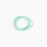 Dinosaur Designs Small Rock Bangle in Mint Colour resin with Wide Fit