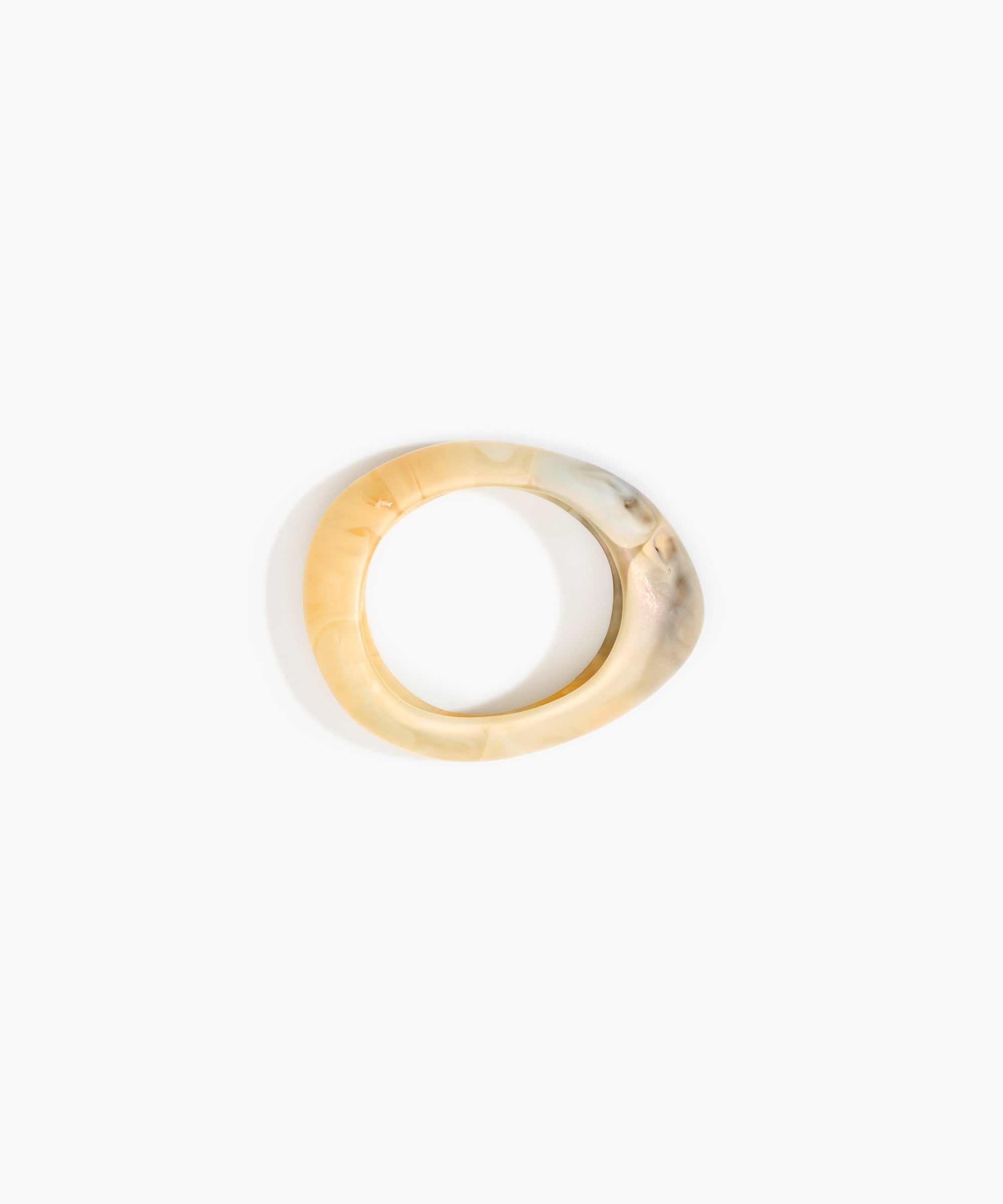 Dinosaur Designs Small Rock Bangle in Sandy Pearl Colour resin with Wide Fit.