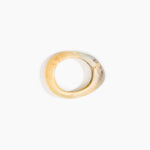 Dinosaur Designs Small Rock Bangle in Sandy Pearl Colour resin with Wide Fit..