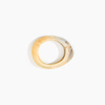 Dinosaur Designs Small Rock Bangle Bracelets in Sandy Pearl Colour resin with Wide Fit