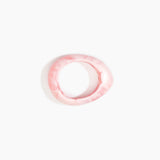 Dinosaur Designs Small Rock Bangle in Shell Pink Colour resin with Wide Fit..