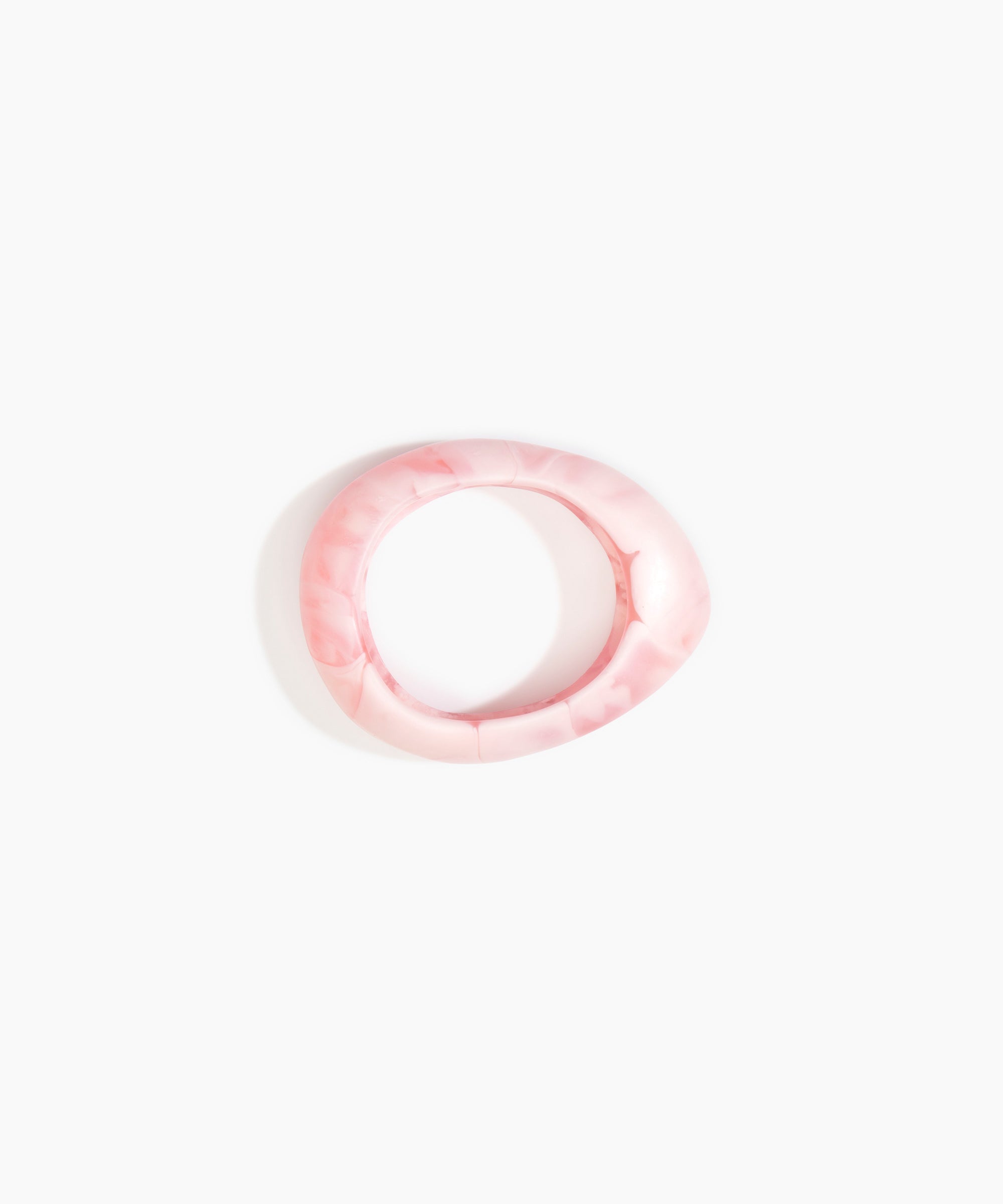 Dinosaur Designs Small Rock Bangle in Shell Pink Colour resin with Wide Fit.