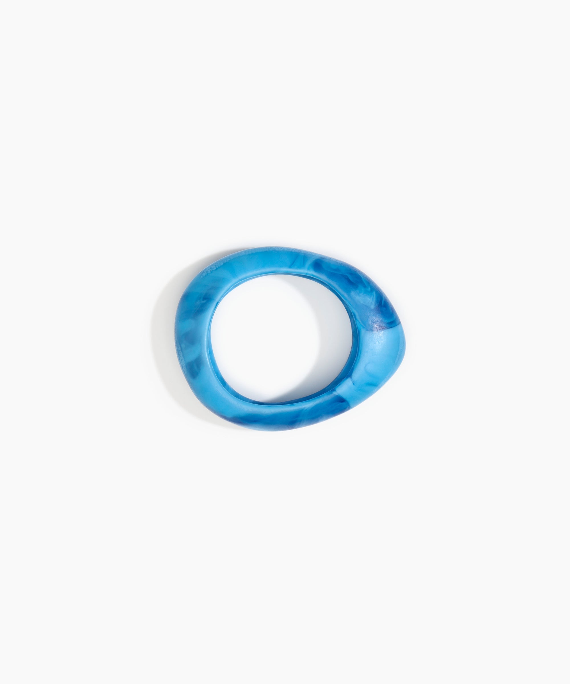 Dinosaur Designs Small Rock Bangle in Sky Colour resin with Wide Fit.