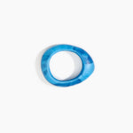 Dinosaur Designs Small Rock Bangle Bracelets in Sky Colour resin with Wide Fit