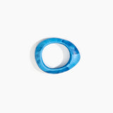 Dinosaur Designs Small Rock Bangle Bracelets in Sky Colour resin with Wide Fit